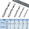 KTGCOZS Pack of 40 Fishing Swivels Snap Fishing Rolling Swivel Barrel Snap Lure Connector (Size-8 22mm 8kg) view 2
