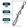 KTGCOZS Pack of 40 Fishing Swivels Snap Fishing Rolling Swivel Barrel Snap Lure Connector (Size-8 22mm 8kg) view 3