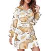 Funny Capybara Women Bathrobe Knee Long Spa Robe Nightgown Shawl Collar Lightweight Robes M view 1
