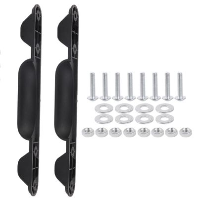 BQLZR Black Luggage Feet Side Stand Replacement ZF-2 9.76" x 5.91" w/Screw Pack of 2