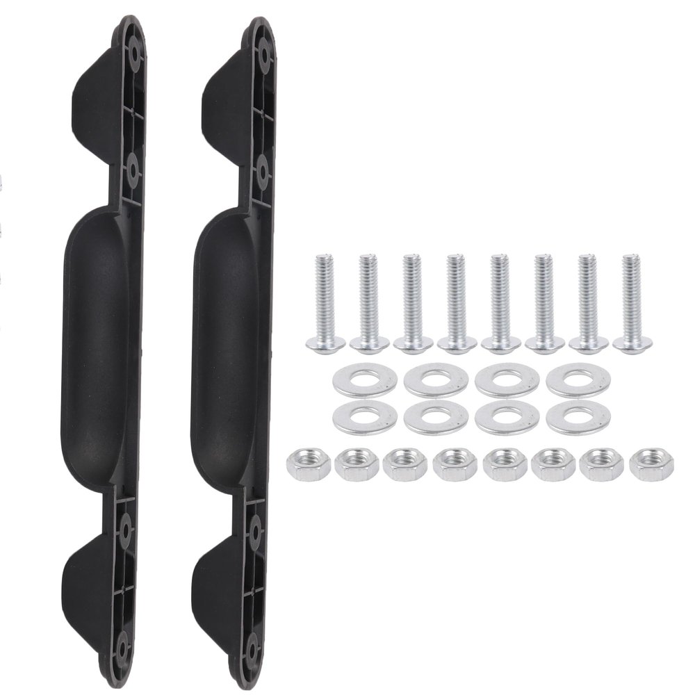 BQLZR Black Luggage Feet Side Stand Replacement ZF-2 9.76" x 5.91" w/Screw Pack of 2