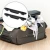 BQLZR Black Luggage Feet Side Stand Replacement ZF-2 9.76" x 5.91" w/Screw Pack of 2 view 3