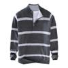 SWJGLITTR Men's 1/4 Zip Striped Sweater Male Slim Fit Color Block Knitted Pullover Cotton Casual Mock Neck Sweaters (Medium,Dark Gray) view 1