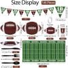 durony Football Party Decorations 146 Pcs Football Party Favors Serve 24 Disposable Paper Plates Napkins Cups Touchdown Tablecloth Banner for Sports Birthday Supplies Game Day Parties view 2