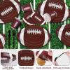 durony Football Party Decorations 146 Pcs Football Party Favors Serve 24 Disposable Paper Plates Napkins Cups Touchdown Tablecloth Banner for Sports Birthday Supplies Game Day Parties view 4