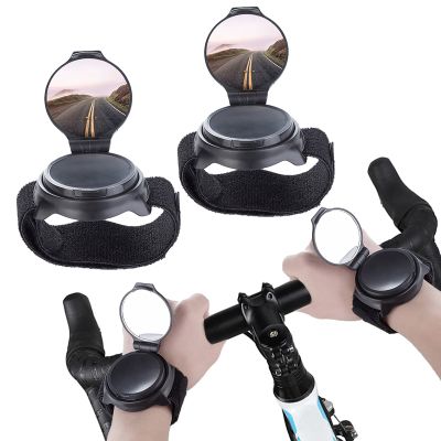 2 Pcs Bicycle Rearview mirror wristband,360 Wristband Bike Rear View Mirrorwrist Guard Cycling Rear View Mirror,Adjustable Road Side Mountain Bike Mirrors Safe Rearview Mirror Accessories