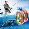 Braided Fishing Line PE Braided Platinum X8 Thread 300m - Multi Color Fishing Line - Suitable for Freshwater and Saltwater (Extra Large, 0,24 mm 29,74 lb 13,50 kg 300 m) view 2