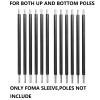 Trampoline Pole Covers 1.26 inch Diameter Replacement, Trampoline Pole Foam Sleeves,38''Length, Protective Tube, Black, Set of 12 view 4