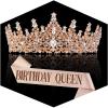 Gold Crown for Women Crystal Princess Tiaras Rhinestone Queen Headband Wedding Bridal Hair Accessories Birthday Prom Pageant Party Coming of Age Ceremony Photo Props view 1