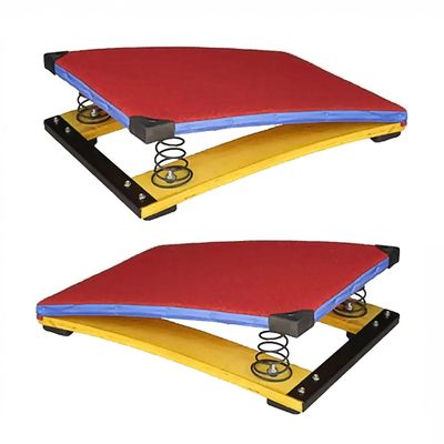 Portable Curved Gymnastic Springboard,Gymnastics Equipment For Kids,Vault Spring Boards With Two Springs For Home,Spring Board Two Piece Set