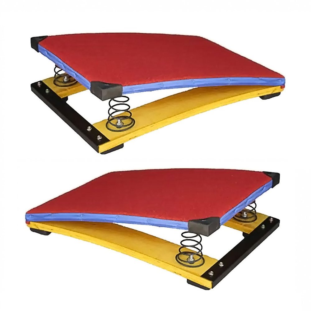 Portable Curved Gymnastic Springboard,Gymnastics Equipment For Kids,Vault Spring Boards With Two Springs For Home,Spring Board Two Piece Set