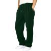 Mens Sweatpants with Pockets Fleece Lined Wide Leg Sweatpants Open Bottom Baggy Sweatpants Cotton Lounge Trousers Solid Color Cotton Mens Sweatpants Joggers Relaxed Fit Basic Athletic Sweat Pants view 3
