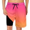 Cozople Boys Pink Swim Trunks Size 8 Quick Dry UPF Beach Boards Shorts Summer Beach Surf Bathing Shorts with Boxer Brief Liner Swimwear view 2