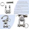 MAMDAFAON Pair of 3-1/2" Jaw Swivel Snap Shackle 316 Stainless Steel Metal ClaspsQuick Release Snap Hook for Sailing Rigging Shackles view 3