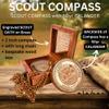 Gift for Scouts Memorial Boys & Men - Engraved Compass Scout Oath in Wood Box Scout Camping Compass Gift Orienteering Compass, Hiking Backpacking Compass Gift, 50 Year calander (#1 Scout Compass) view 2