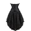 Jutrisujo Blue Corset Dress For Women Lace pu Bustier Gothic Lingerie Plus Size Halloween Costume 3XL view 2