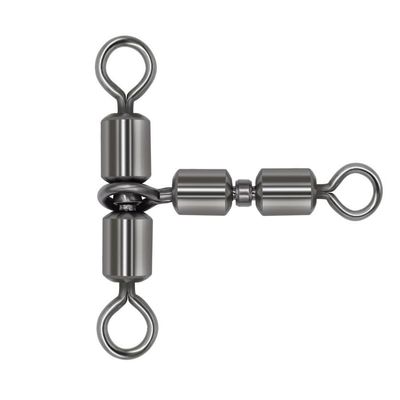 KTGCOZS Pack of 30 Cross Line Swivel T-Shape Double Rolling Swivels Fishing Tackle Connector Clip (34# 30pcs)