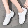 Girls White Cheerleading Shoes Breathable Youth Cheer Competition Sneakers Athletic Training (White, 12 Little Child) view 3