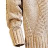 SWJGLITTR Men's Knitted Pullover Male Fisherman Cable Crewneck Sweater Casual Ribbing Skinny Winter Pullover Sweaters (Large,Khaki) view 4