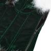 Christmas Corset Top Bustier Overbust Plus Size Women Velvet Outfit Costume Lingerie Blackish Green 4XL view 3