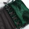 Christmas Corset Top Bustier Overbust Plus Size Women Velvet Outfit Costume Lingerie Blackish Green 4XL view 4