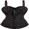 Steampunk Corset Tops for Women Bustier with Straps Pirate Costume Gothic Ladies Basques Black 7XL view 1