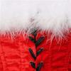 Women's Christmas Corset Top Plus Size Velvet Outfit Costume Bustier Overbust Lingerie Red XL view 2