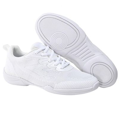 Girls White Cheerleading Shoes Breathable Youth Cheer Competition Sneakers Athletic Training (White, 13.5 Little Child)
