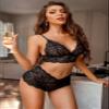 Avidlove Women Sexy Lingerie Set 3 Piece Bra and with Panty Lace Kimono Robe Sheer Sleepwear view 3