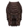 Jutrisujo Corset Dress Women Top Skirt Set Bustier Lace Floral Plus Size Costume Burlesque Halloween Brown 2XL view 2