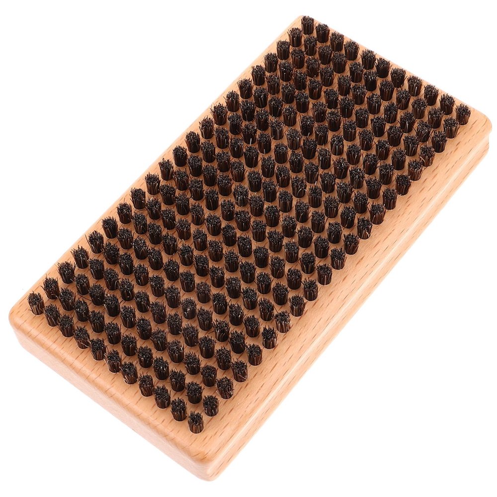 BESPORTBLE Wooden Handle Snowboard Cleaning Brush for Waxing and Maintenance Compact and Portable Design for Easy Use Office Outdoors