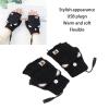 Pilipane Heated Gloves for Men Women, Hand Warmer Gloves, USB Heated Gloves Winter Knitted Fingerless Hand Warmer, USB Heating Mitten for Office Work(Black) view 2