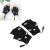Pilipane Heated Gloves for Men Women, Hand Warmer Gloves, USB Heated Gloves Winter Knitted Fingerless Hand Warmer, USB Heating Mitten for Office Work(Black) view 3
