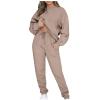 HGps8w Women's Two Piece Outfits Sweatsuit Long Sleeve Sweatshirt and Sweatpants Workout Athletic Tracksuits Loungewear view 1