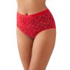Wacoal Women's Understated Cotton Full Coverage Brief Panty, 875362, Equestrian Red Scattered Dots, Large view 3