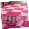 KOMBIUDA 4pc Interlocking Eva Yoga Mat Non- Floor Mats for Boys and Girls Play and Adult Exercise Easy to Clean Rose Red for Home Gym and Fitness Activities view 2
