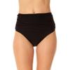 Coppersuit Women's Standard Tummy Control Ruched Swim Bottom, Black view 1