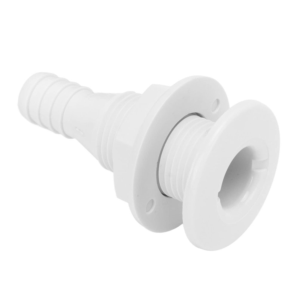 Boat Drain Outlet Plug, High Strength Nylon Rugged Boat Through Hull Connecter Straight for Trucks