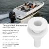 Boat Drain Outlet Plug, High Strength Nylon Rugged Boat Through Hull Connecter Straight for Trucks view 4