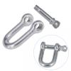 MAMDAFAON 6PCS Stainless Steel Forged D Shape Shackle 1/4" (6mm) for Chains, Wire Rope, Lifting and Landing, Camping, Tow Strap view 2