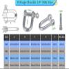 MAMDAFAON 6PCS Stainless Steel Forged D Shape Shackle 1/4" (6mm) for Chains, Wire Rope, Lifting and Landing, Camping, Tow Strap view 4
