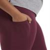 No Nonsense Womens Leggings with Pockets, High Waisted Soft Cotton Leggings, Black/Napa - 2 Pair Pack, 1X view 3