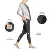 No Nonsense Womens Leggings with Pockets, High Waisted Soft Cotton Leggings, Black/Napa - 2 Pair Pack, 1X view 4