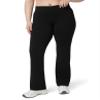 No Nonsense Women's Yoga Pants Flare Leggings-Comfortable and Stylish Activewear, Black/Black - 2 Pair Pack, Medium view 2