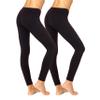 No Nonsense Women's Cotton Legging, New Black/Black - 2 Pair Pack, X-Large view 2