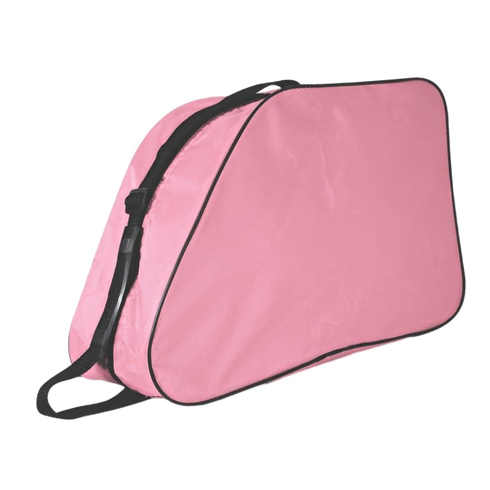 kowaku Roller Skate Bag, Ice Skating Bag Shoulder Strap Oxford Cloth Skating Bag for Women Men Adults Roller Skate Accessories, Pink