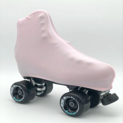 Uniq Skates Skating Boot Covers - Protective and Stylish Spandex Protection for Roller or Ice Skate Boots (Light Pink)