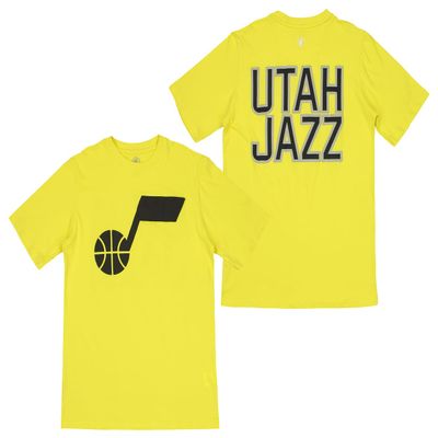 FISLL Men's NBA Team Color, Name and Logo Premium Short Sleeve T-Shirt, Utah Jazz, Large