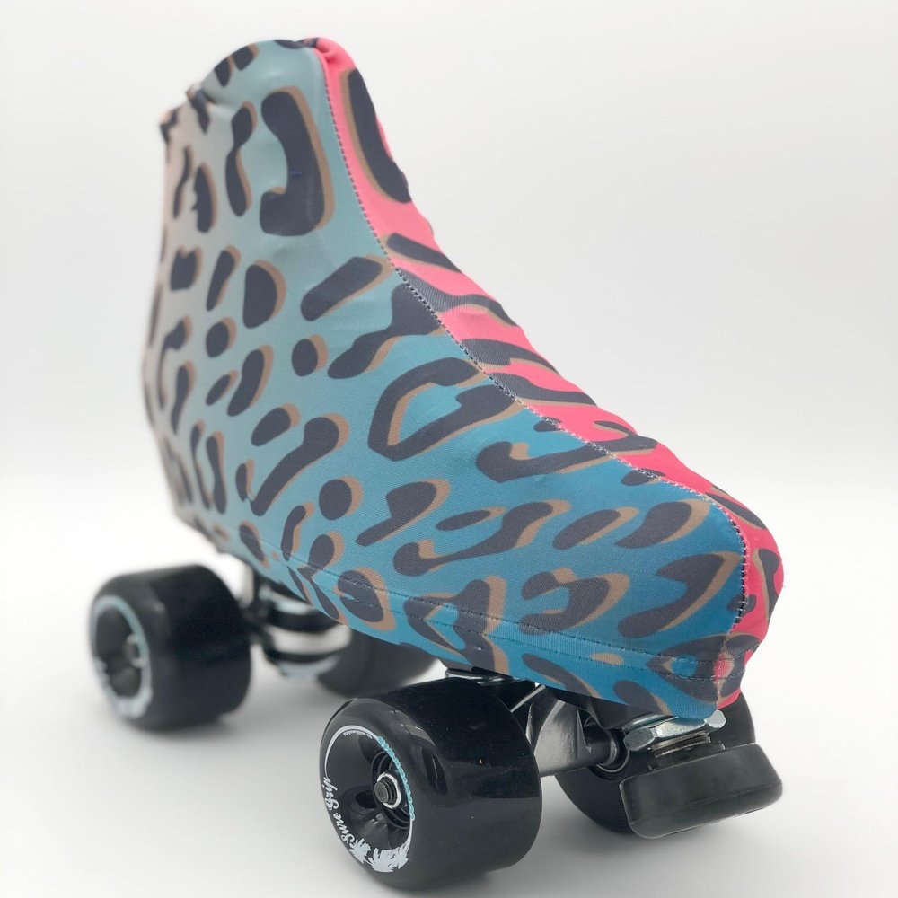 Uniq Skates Skating Boot Covers - Protective and Stylish Spandex Protection for Roller or Ice Skate Boots (pattern8)