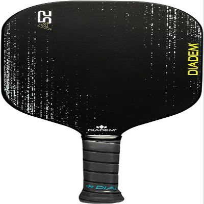 Diadem A52 Carbon Fiber Pickleball Paddle | Lightweight Thermoformed Paddle with Edgeless Design, Spin-Ready Surface, USAPA Approved for Control & Power (White)